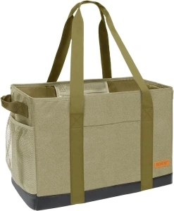 WONDAY Large Stand Up Utility Tote Bag, Reusable Grocery Bags Foldable with Waterproof Bottom