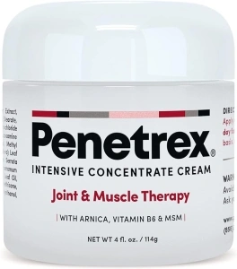 Penetrex Joint & Muscle Therapy – Soothing Comfort for Back, Neck, Hands, Feet – Premium Whole Body Rub with Arnica, Vitamin B6 MSM & Boswellia – Non-Greasy 4oz Cream