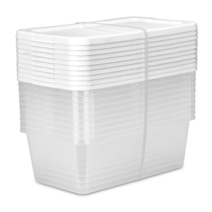 Sterilite Set of (10) 6 Quart Storage Boxes Plastic,  Adult, White