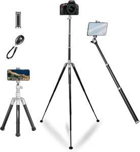 COMAN MT55 Extendable Cell Phone Tripod,Aluminum Metal 57