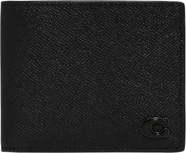 Coach 3-in-1 Wallet in Cross Grain Leather, Black, One Size