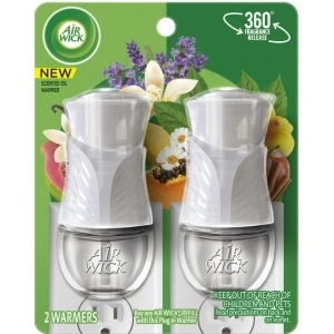 Air Wick Plug in Scented Oil Warmer, 2 ct, White color, Air Freshener, Essential Oils