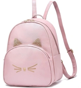 Mini Backpack Purse for Women Small Fashion Backpack for Ladies PU Leather Shoulder Backpacks with Cat Print