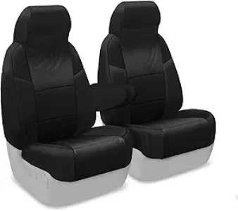 Coverking Custom Fit Front 50/50 Bucket Seat Cover for Select Chevrolet Silverado 2500 HD Models - Ballistic (Black)