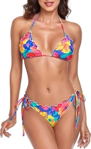 RELLECIGA Women's Wavy Bikini Set