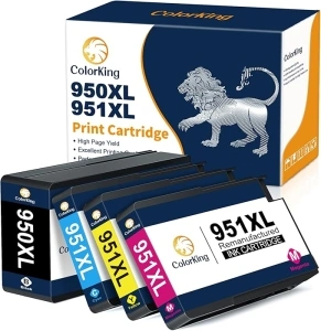 ColorKing Remanufactured 950 XL 950XL 951 XL 951XL Combo Pack Ink Cartridge Replacement for HP OfficeJet Pro 8600 8610 8615 8620 8625 8630 8640 8660 8100 276dw 251dw Printer (4 Packs)