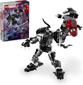 LEGO Marvel Venom Mech Armor vs. Miles Morales, Posable Action for Kids, Marvel Building Set with Minifigures, Travel Toy, Super Hero Battle Gift for Boys and Girls Aged 6 and Up, 76276