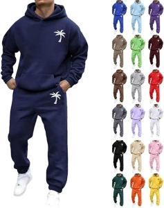 Men's Tracksuit 2 Pieces Set Long Sleeve Hoodie Sweatsuit Pullover Athletic Jogging Suits Casual Outfit with Pockets