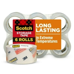 Scotch Long Lasting Storage Packaging Tape, 1.88 in x 54.6 yd, 6 Rolls