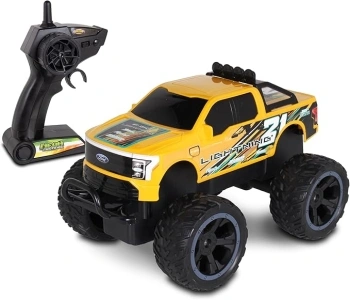 NKOK RC Ford F-150 Lightning Monster Truck; Rear Wheel Drive for Drifting Mastery; Bouncy and Grippy Tires