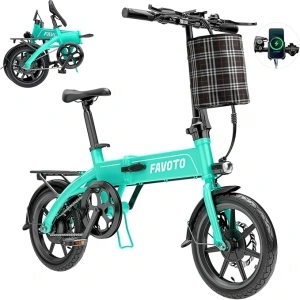 Favoto Aluminum Lightweight Folding Electric Bike - 14