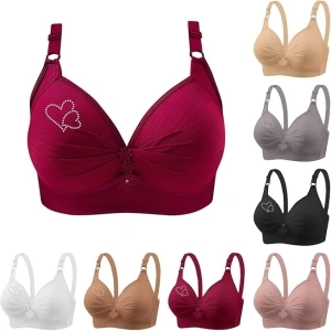 Women's Seamless Wireless Push Up Bralettes with Lift and Support No Underwire Full Coverage Everyday Bra