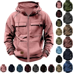 Hoodies For Men 2024 Fall Sweatshirts For Men With Pockets Long Sleeve Warm Fashion Sweaters For Outdoor Activities