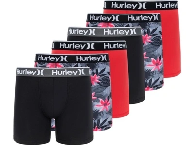 Hurley Men's 6 Pack Regrind Boxer Brief