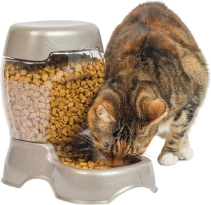 Petmate Pet Cafe Feeder Dog and Cat Feeder Pearlescent Colors 3 Sizes, Made in USA