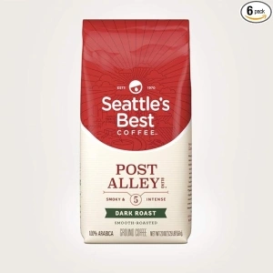 Seattle's Best Coffee Post Alley Blend Dark Roast Ground Coffee | 20 Ounce Bags (Pack of 6)