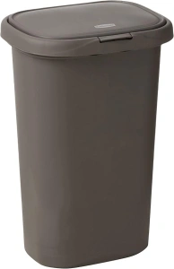 Rubbermaid 5L58 Spring Top Wastebasket, 49.2-liter, Gray