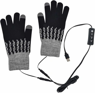 Men & Women Heated Warm Gloves, USB Heating Winter Warm Gloves Full Finger Gloves for Sport, Cycling or Working