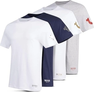 True Religion Mens Undershirts 4 Pack Mens Lightweight Mens Undershirt, 100% Cotton