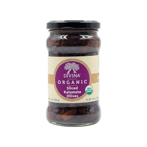 Divina Organic Sliced Kalamata Olives, 10.2 Ounce Net Weight