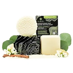 Viori Hidden Waterfall Shampoo and Conditioner Bar Set Made with Rice Water - Handcrafted Sulfate Free Shampoo and Conditioner