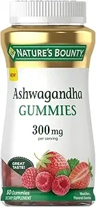 Nature's Bounty Ashwagandha Gummies, 300mg KSM-66 Ashwagandha Extract, Mixed Berry, 60 Gummies