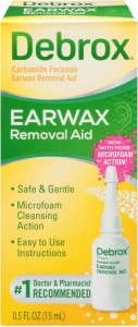 Debrox Ear Wax Removal Drops, Gentle Microfoam Ear Wax Remover, 0.5 Fl Oz