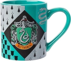 Silver Buffalo Harry Potter Hogwarts Slytherin House Crest Ceramic Mug, 14 Ounces