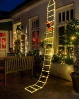 Toodour LED Christmas Lights - 10ft Christmas Decorative Ladder Lights with Santa Claus, Christmas Decorations Lights for Indoor Outdoor, Window, Garden, Home, Wall, Xmas Tree Decor (Warm White)