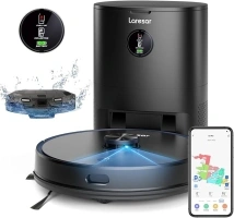 Laresar Robot Vacuum and Mop Combo,4000Pa Robotic Vacuum Cleaner with 3.5L Self Emptying Station,3 in 1 Robot Vacuum with Lidar Navigation,Smart App Control,for Pet Hair/Floors/Carpets(L6 Pro), Black