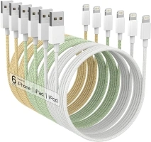 6Pack (3/3/6/6/6/10 FT) Apple MFi Certified iPhone Charger Fast Charging Long Lightning Cable iPhone Charger Cord Compatible iPhone 14/13/12/11 Pro Max/XS MAX/XR/XS/X/8/7 Plus iPad AirPods