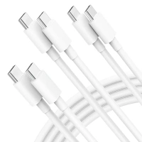 USB C to USB C Cable, 3-Pack 6FT, 60W Fast Charging Power Delivery for iPhone 16/16 Pro/16 Plus/16 Pro Max/15, iPad Mini 6/Pro 2021, MacBook Pro 2020, Samsung Galaxy S23, Switch