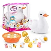 Pets Alive Mama Duck Surprise by ZURU, 4 Surprise Eggs, Baby Ducklings, 10+ Sounds, Walking Toy, Interactive Girls Toy, Ages 3+