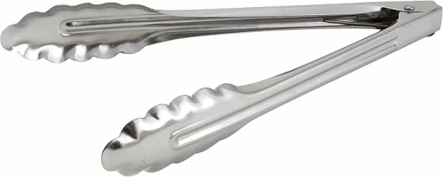 Winco Coiled Spring Medium Weight Stainless Steel Utility Tong, 9-Inch