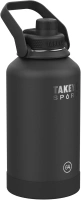 Takeya Sport 64 oz Triple Wall Insulated Stainless Steel Water Bottle with Ice Blocking Spout Lid, Unmatched Quality, 26+ Hours Cold, Champion Blue