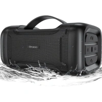 Oraolo Bluetooth Speaker with Deep Bass Basser Portable Speakers Wireless Stereo Sound, IPX6 Waterproof, TF/SD Card, AUX-in, USB Input, Built-in Mic, 24H Playtime for Home Party Outdoor Beach Pool