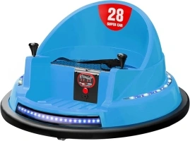 ROOMTEC Bumper Car for Toddlers 1-3, 12V Toddler Bumper Car with Remote Control, Safety Certified, Flashing Lights Music & 360 Degree Spin for Birthday (6V, Blue)