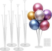 JOYYPOP 4 Sets Balloon Stand Kit For Table, Balloon Sticks with Base Birthday Graduation Party Decorations Wedding