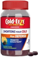 Cold-EEZE Plus Defense Natural Citrus & Elderberry Zinc Chewable Gels, Homeopathic Cold Remedy, Shortens Common Cold Symptoms, Promotes Immune Health with Sambucus Nigra, Echinacea & Rose Hips, 25 Ct