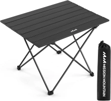 UltraPort Compact Camp Table, Outdoor Folding Table, Portable Camping Side Table, Ultralight Aluminum Beach Table, Small Camping Table with Carry Bag for Camping, Picnic