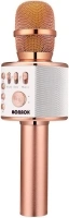 BONAOK Wireless Bluetooth Karaoke Microphone, 3-in-1 Portable Handheld Mic Speaker for All Smartphones,Gifts for Girls Kids Adults All Age Q37(Rose Gold)