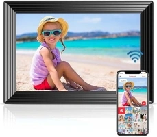 Frameo 10.1" WiFi Digital Picture Frame, Smart Digital Photo Frame with 16GB Storage, 1280x800 IPS HD Touch Screen, Auto-Rotate, Easy Setup to Share Photos or Videos Remotely via App from Anywhere