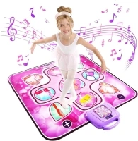 Dance Mat for Kids Dance Pad for Girls - Dancing Mat for Kids with LED Lights - Adjustable Volume | Built-in Music | 6 Modes - Dance Gifts for Girls