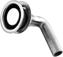 Boat Fuel Tank Vent Hose, Stainless Steel 316 Marine Flush Mount Thru-Hull Fuel Gas Tank Vent with Mounting Gasket Hardware