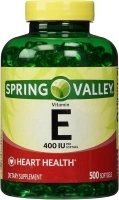 Spring Valley E Vitamin Dietary Supplement, Softgels, 500 ct