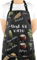 VAMSII Ohio Lover Gift Best of Ohio Apron With Pockets Ohio Food Lover Kitchen Gift Moving to Ohio Gift