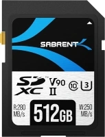 SABRENT Rocket v90 512GB SD UHS-II Memory Card R280MB/s W250MB/s (SD-TL90-512GB)