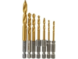 DEWALT DD5157 Drill Bit Set, Impact Ready, Titanium Nitride Coated, 7-Piece