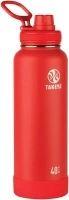 Takeya Actives 40 oz Vacuum Insulated Stainless Steel Water Bottle with Spout Lid, Premium Quality, Watermelon