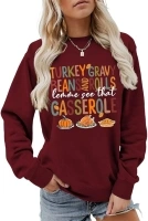 Turkey Gravy Beans and Rolls Shirt for Women Short Sleeve Funny Graphic Halloween Thanksgiving T Shirt